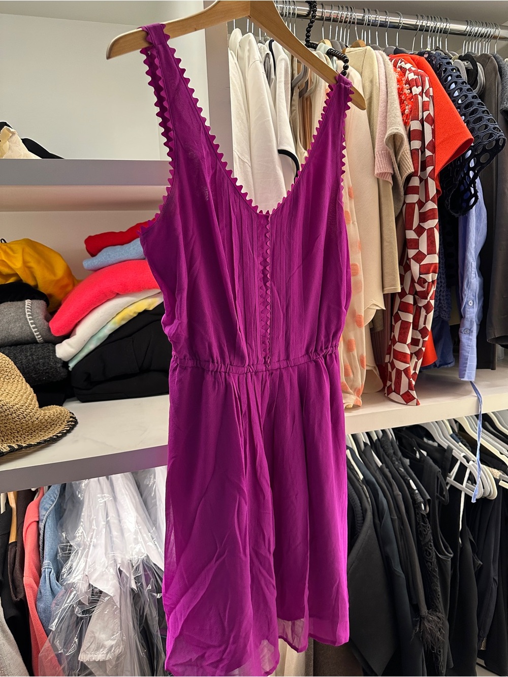 Club Monaco Bright Magenta Sleeveless Dress